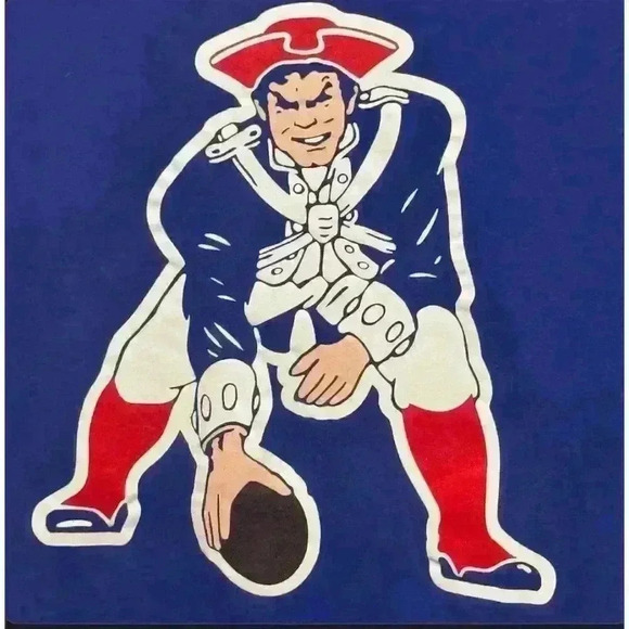 Nike New England Patriots Throwback Logo Women's T-Shirt Blue Size Large - Picture 2 of 8